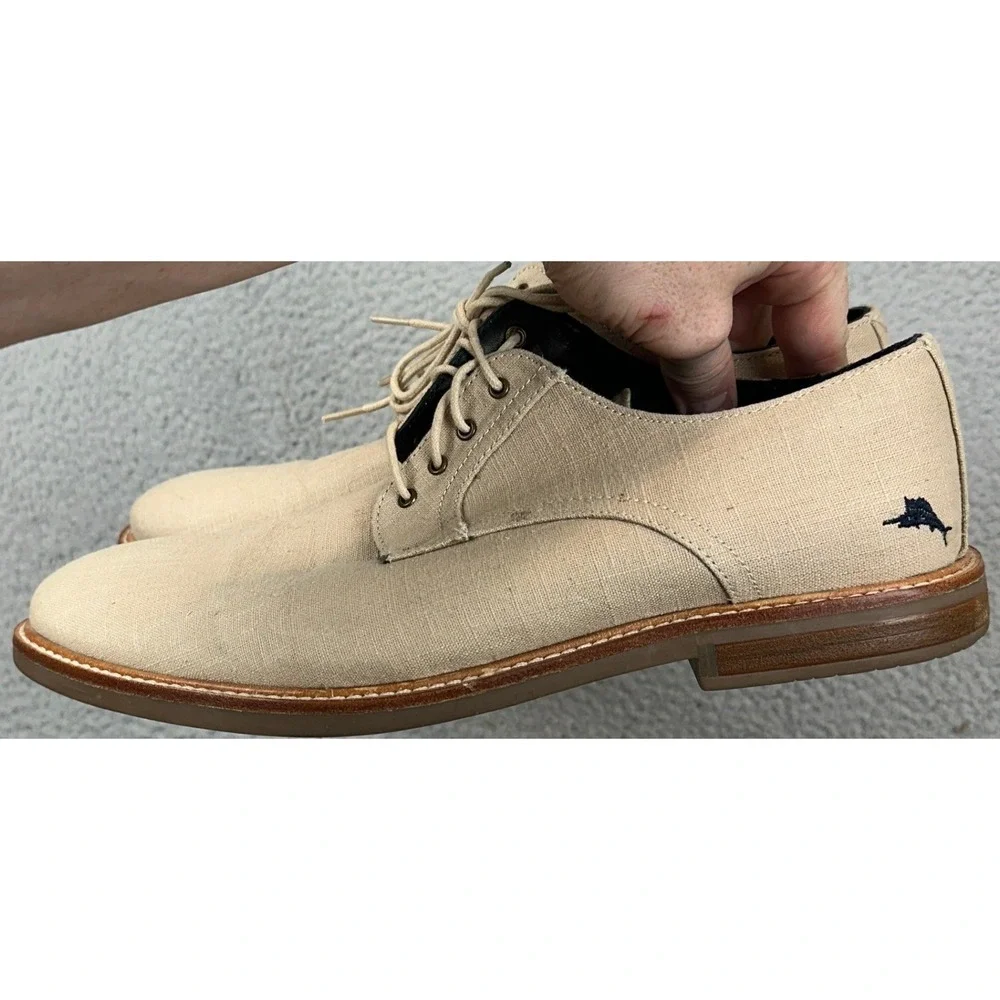 Tommy Bahama Shoes Mens 13 Tan Beige Derby Oxford Round Toe Lace Up TB9M10218